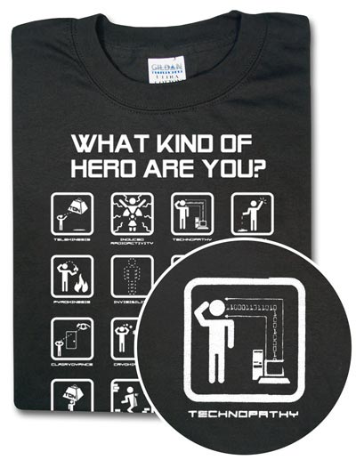 Geek Clothing – The What Kind of Hero Are You? T-shirt