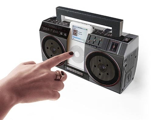 Mini DIY Cardboard iPod Boombox