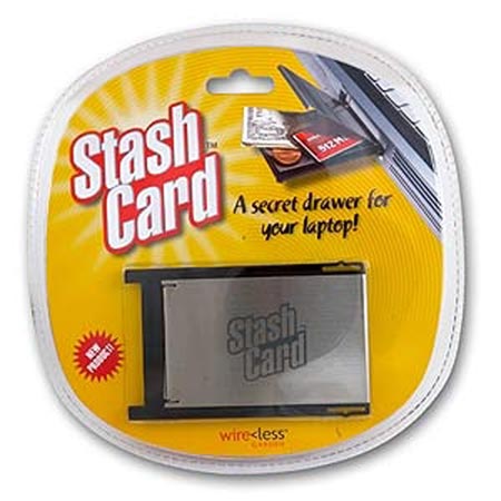 Fun Gadgets – The Stash Card – hides your valuables in your laptop