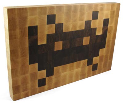 space_invaders_cutting_board space invaders cutting board