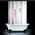 blood bath shower curtain