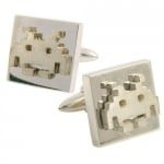 space invaders cufflinks