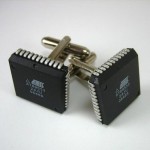 microchip cufflinks
