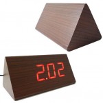 Wooden Triangle LED Clock