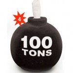 cartoon bomb tissue holder