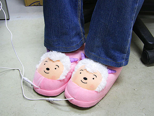 Hot pantoufles, USB Powered By
