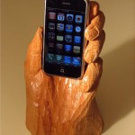 Wooden Hand iPhone Stand