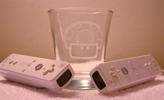 1up Mushroom Glass