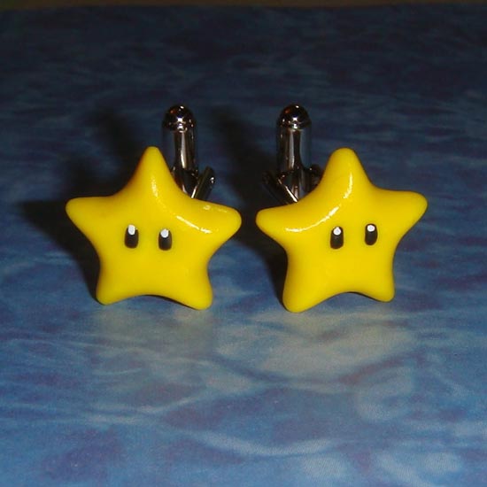 Mario Yellow Star Cufflinks