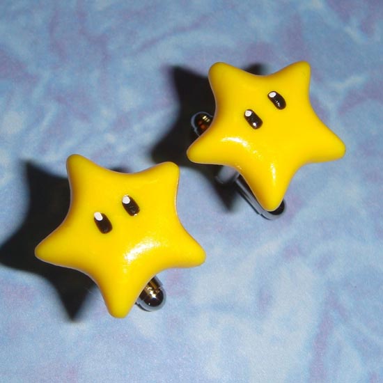 Mario Yellow Star Cufflinks