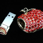 Jeweled Apple USB Drive Pendant