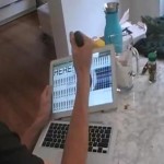 MacBook Air meets a Knife