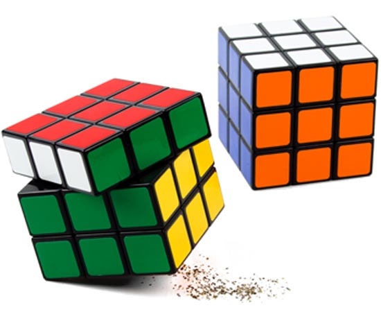 Rubik's Cube Salt and Pepper Mills