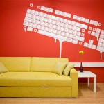 Geek Art - The Melting Keyboard Wall Graphic