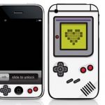 monochrome gameboy iphone skin