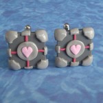 Portal Weighted Companion Cube Cufflinks