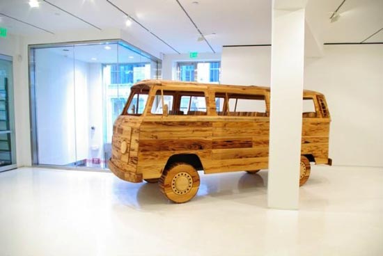 Wooden VW Camper Van