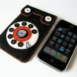 Rotary Retro Felt iPhone Case