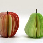 apple and pear post it notes