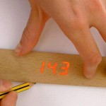 Wooden Ruler with Digital Display