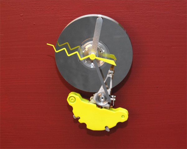 Recycled Hard Drive Platter Wall Clock