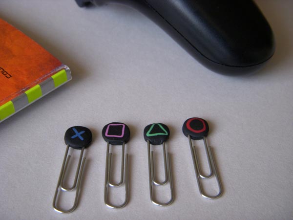 PlayStation Controller Paperclip Bookmarks