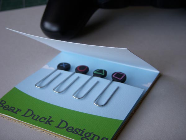 PlayStation Controller Paperclip Bookmarks