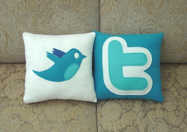 Twitter Bird icon pillow