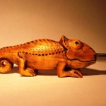Handcrafted Wooden Chameleon USB Drive