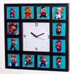 The Evolution of Mario Wall Clock