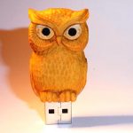 Handmade Wooden Owl USB Drive