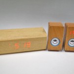 Wooden Speakers With Built In Digital Clock