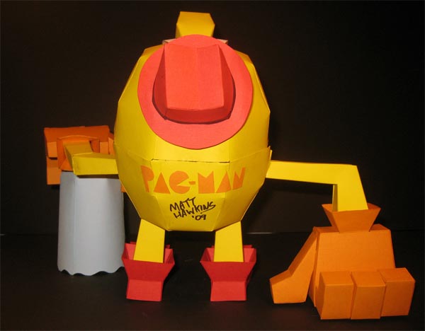 pac-man-papercraft_2 Pac-Man Papercraft Sculptures