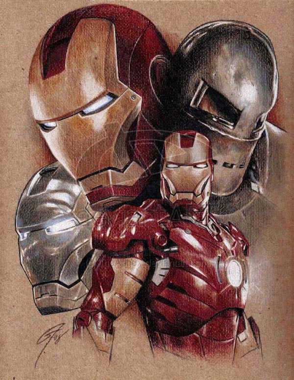awesome iron man illustrations