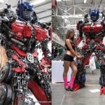 Recycled Steel Optimus Prime Stands 2.5 Meters Tall