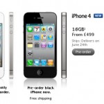 iPhone 4 UK Pay As You Go Prices, 16GB £499, 32GB £599