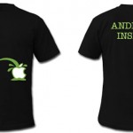 Andromod T-shirt has Android Peeing on Apple