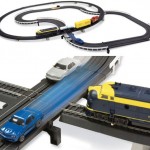 Intersecting Slot Car Plus Train Set Equals Geek Toy Win