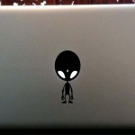 Alien Mac Head MacBook Decal