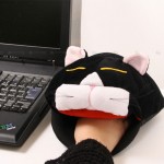 Mouse Pad has a Cat Head Tent and USB Heater