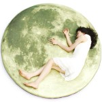 Sleep On the Moon With Moon Shaped Floor Pillow