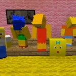 Minecraft Used To Recreate The Simpsons Intro (video)