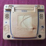 Wooden Sega Saturn Laptop Style Console Mod