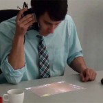 Pico Projector Equipped SmartPhone, Enables Interactive Phone Calls (video)