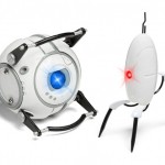 Portal Wheatley And Turret Flashlight Keychains