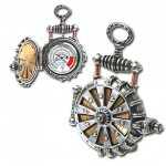 Solar Powered Turbine Steampunk Pocket Watch