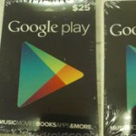 Google Play Gift Cards Photographed In The Wild