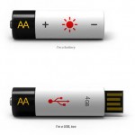 USB Flash Drive AA Battery Concept