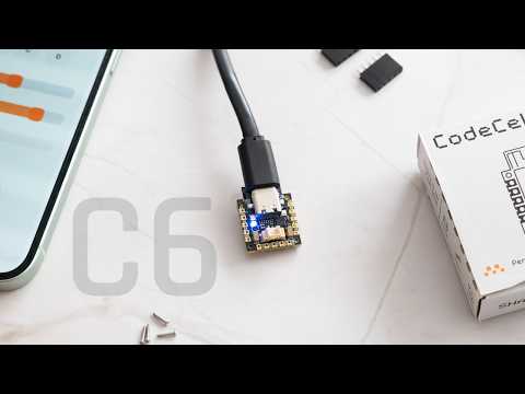 CodeCell C6 ESP32 Board: 8 MB Flash, Wi-Fi 6, Zigbee, Bluetooth 5 ...