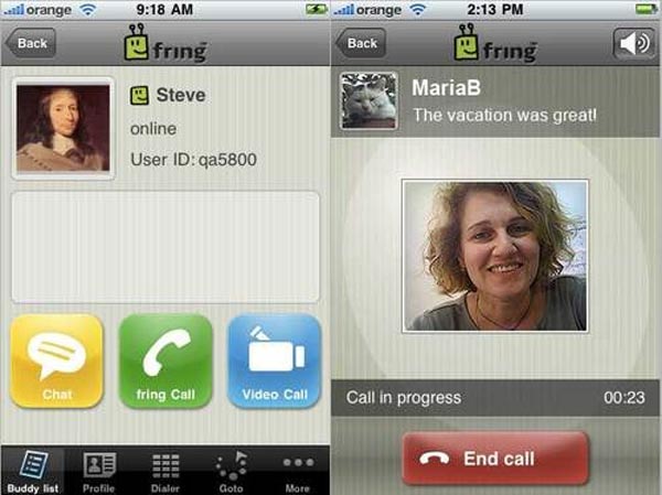 Fring Brings Video Calling To The Apple iPhone